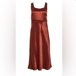 NWT Vince Fitted Satin Slip Dress Sangre